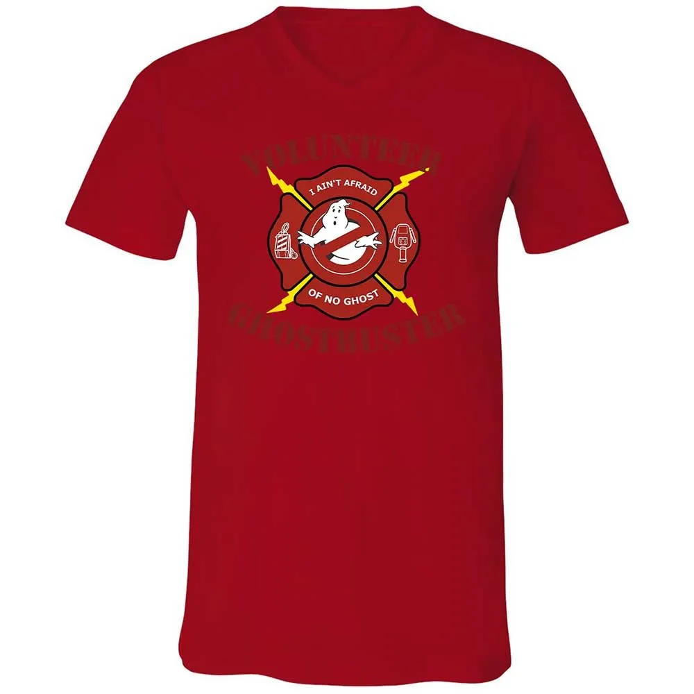 Unisex V-Neck T-Shirt - 4DHMVYJT - Red - 5