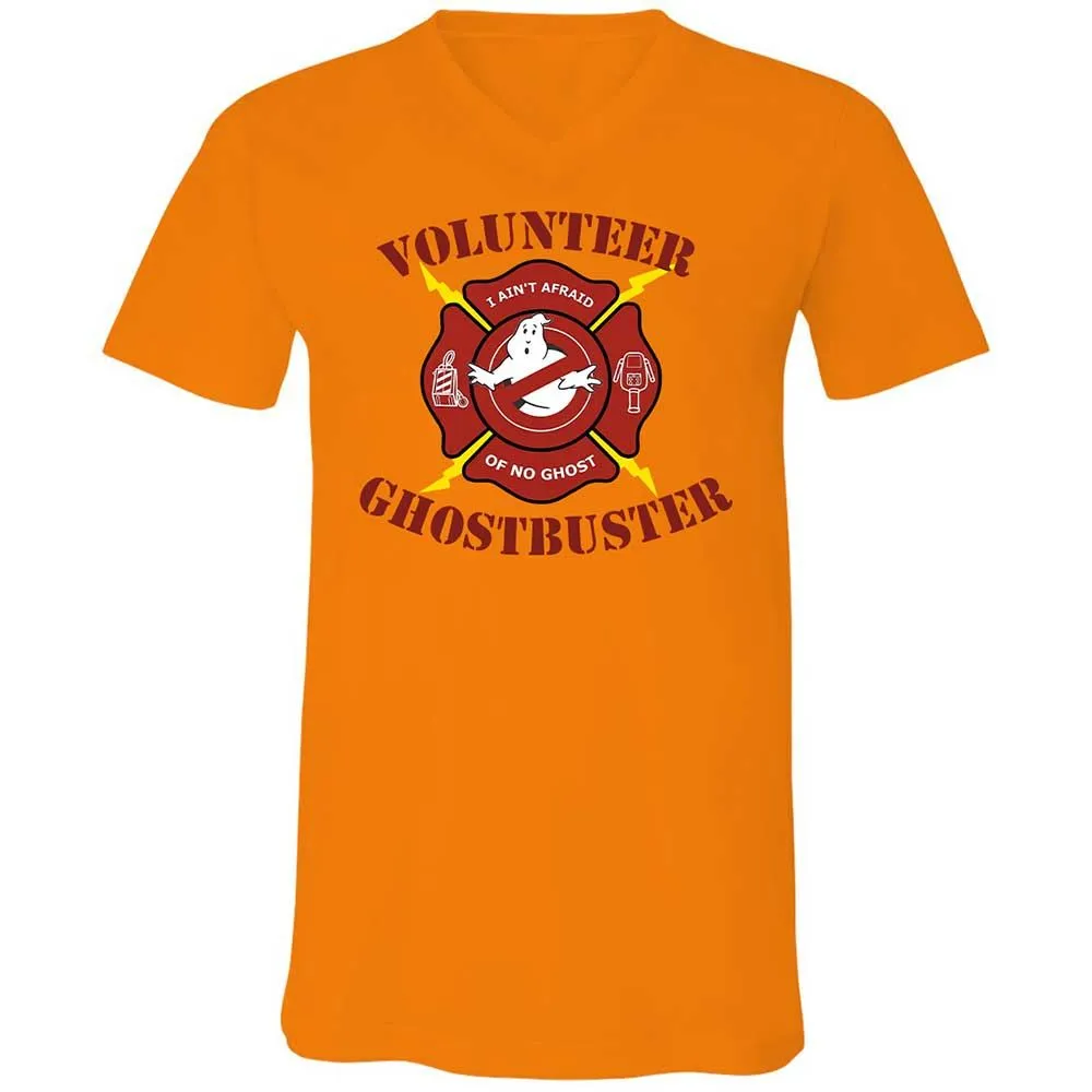 Unisex V-Neck T-Shirt - 4DHMVYJT - Orange - 7