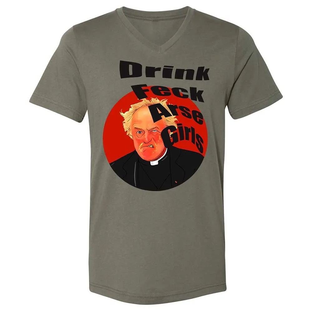 Unisex V-Neck T-Shirt - HTFWXHSP - Military Green - 15