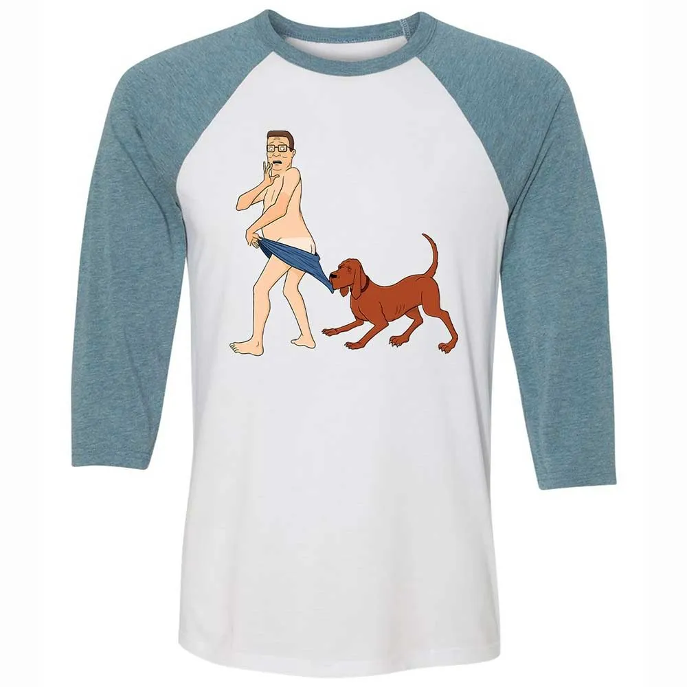 Unisex 3/4 Baseball Tee - DJU3S1E9 - White/Denim - 3