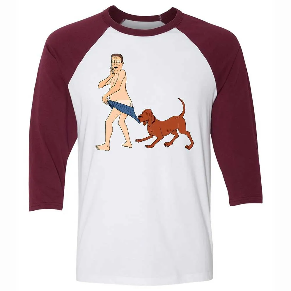 Unisex 3/4 Baseball Tee - DJU3S1E9 - White/Maroon - 7