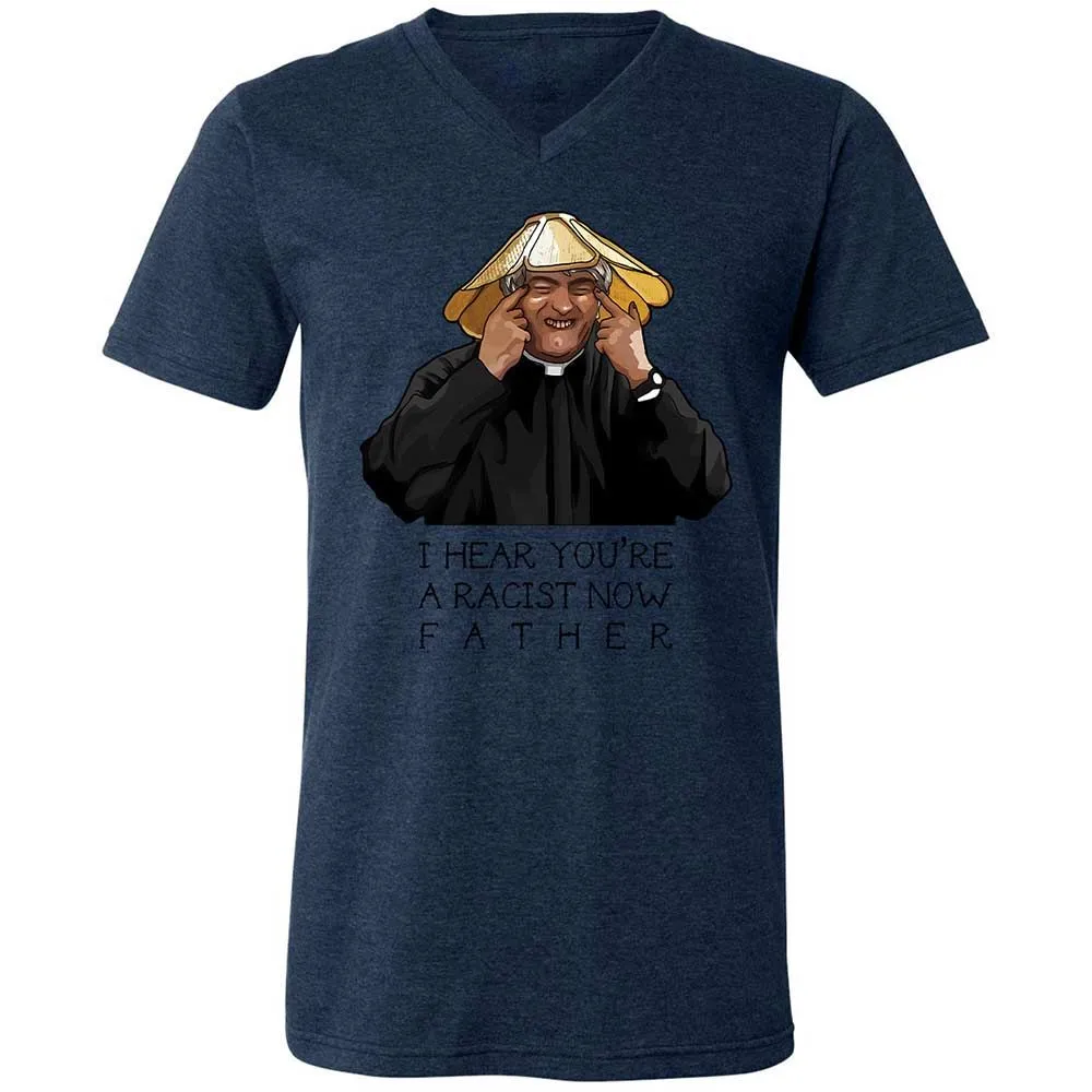 Unisex V-Neck T-Shirt - VPAZ8UAH - Heather Navy - 13