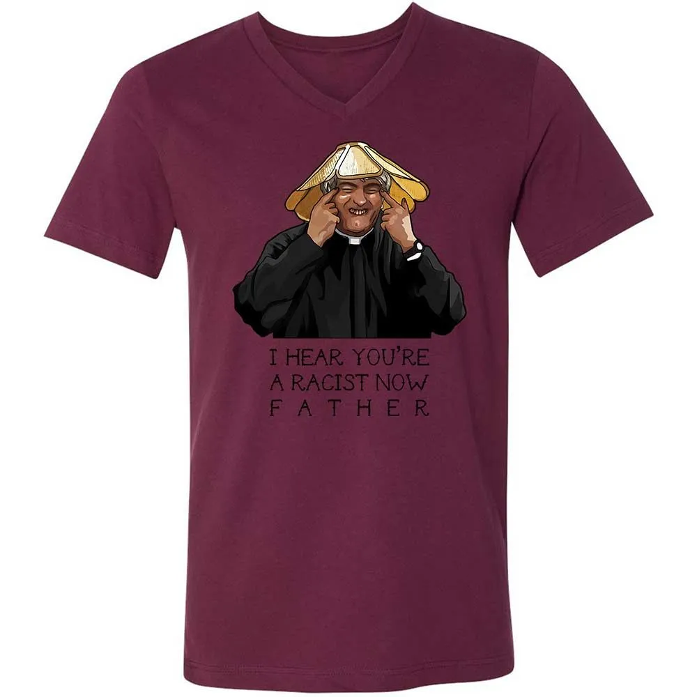Unisex V-Neck T-Shirt - VPAZ8UAH - Maroon - 14