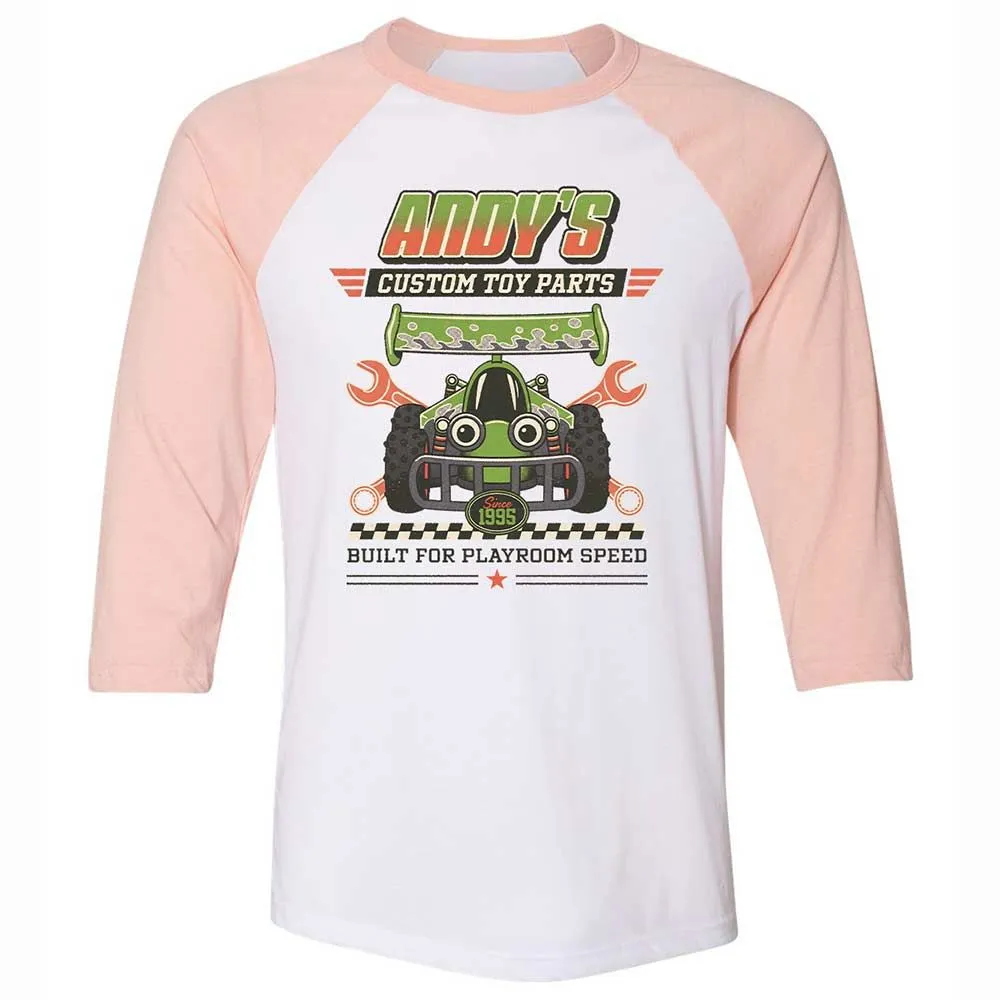 Unisex 3/4 Baseball Tee - 1QHB6PCE - White/Heather Peach - 5