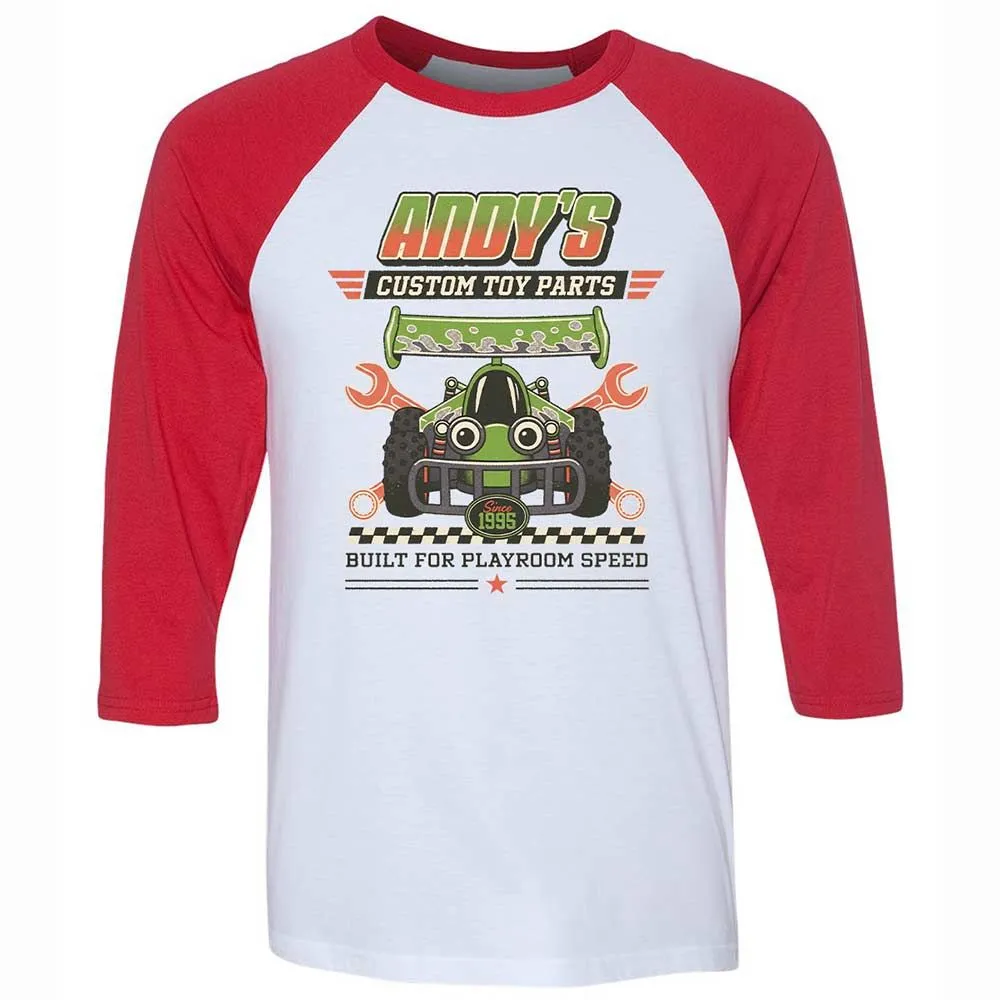 Unisex 3/4 Baseball Tee - 1QHB6PCE - White/Red - 9