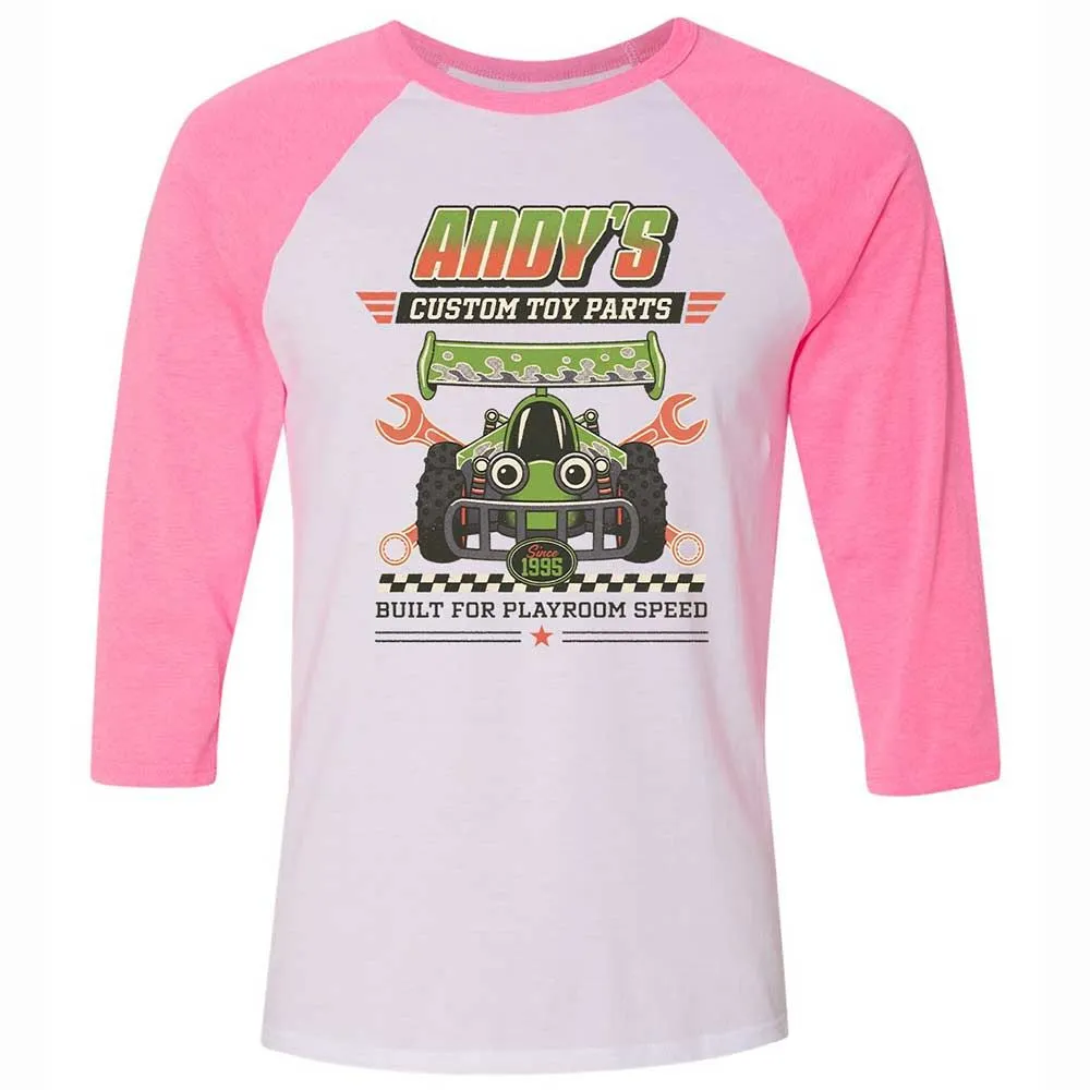 Unisex 3/4 Baseball Tee - 1QHB6PCE - White/Neon Pink - 12