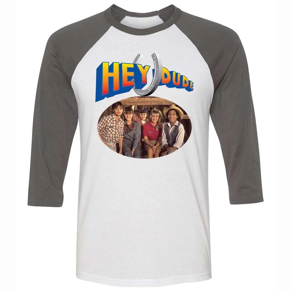 Unisex 3/4 Baseball Tee - AQ8P6JG7 - White/Asphalt - 2