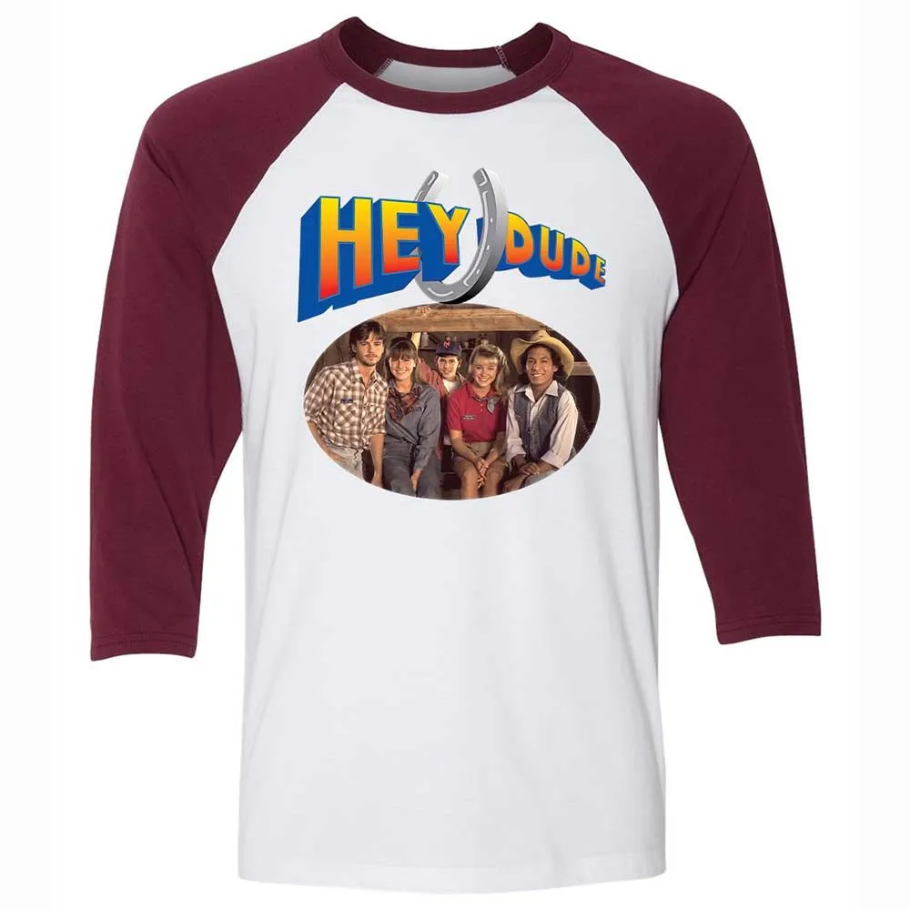 Unisex 3/4 Baseball Tee - AQ8P6JG7 - White/Maroon - 7