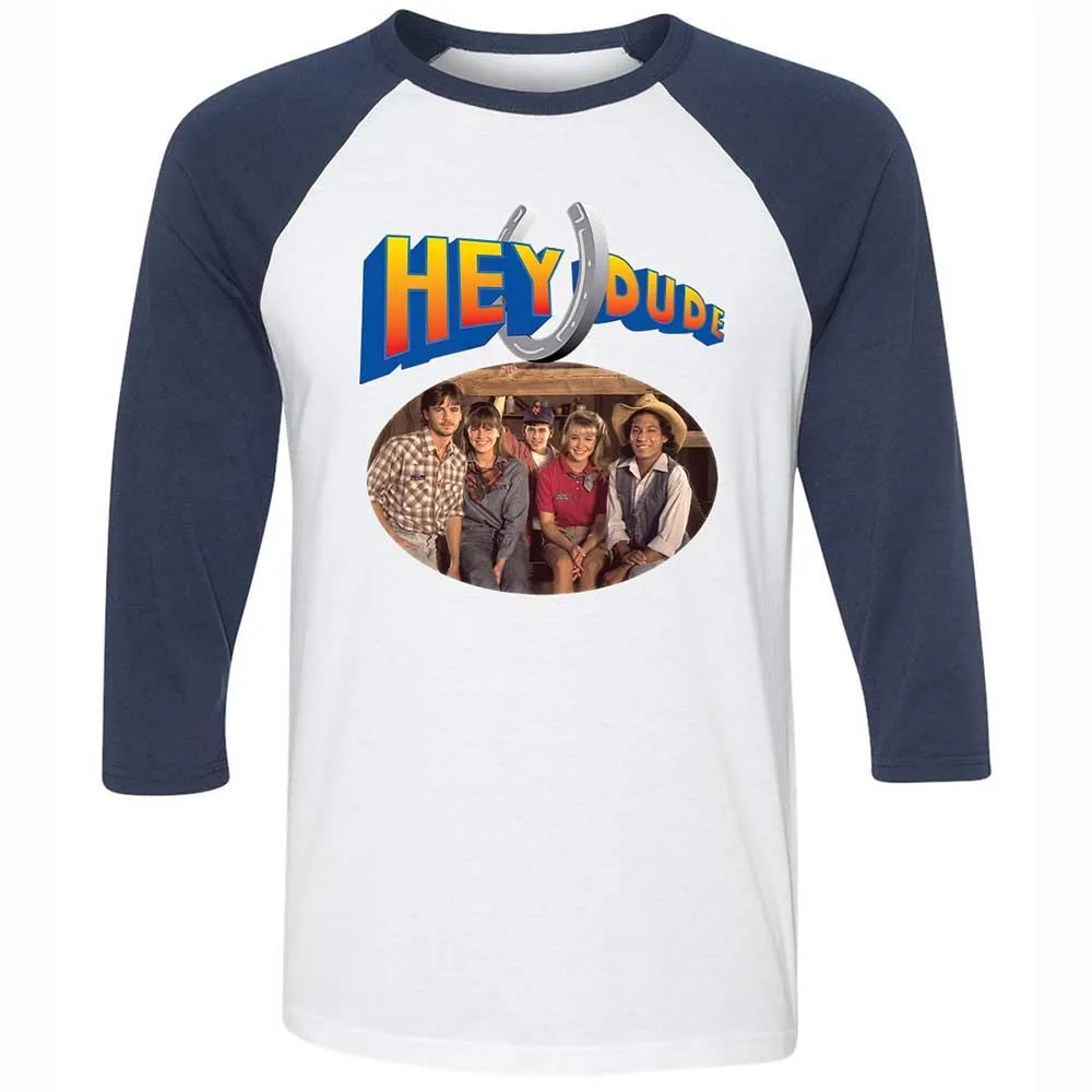 Unisex 3/4 Baseball Tee - AQ8P6JG7 - White/Navy - 8