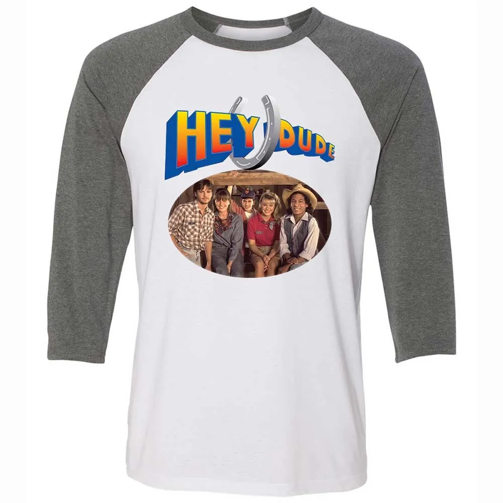 Unisex 3/4 Baseball Tee - AQ8P6JG7 - White/Deep Heather - 11