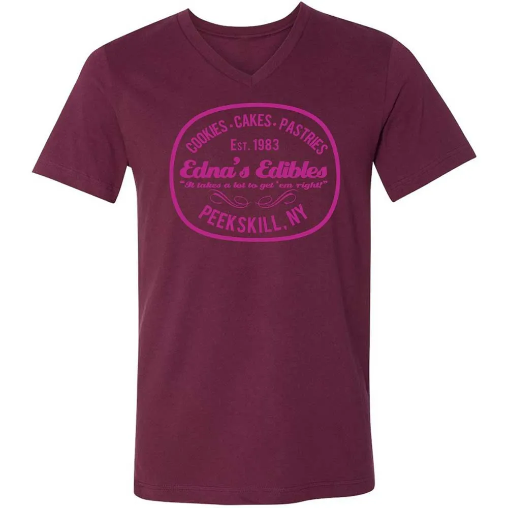 Unisex V-Neck T-Shirt - KAC9GSKU - Maroon - 14