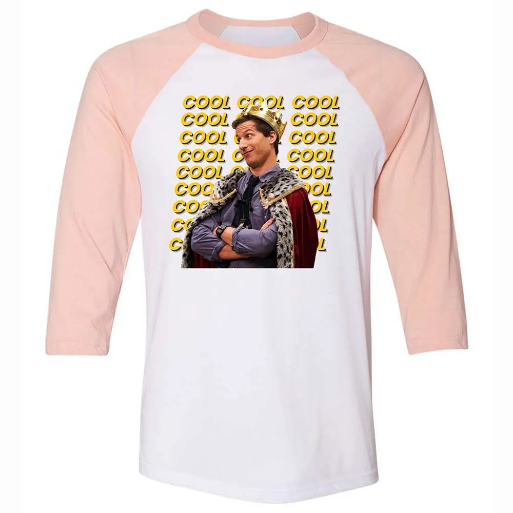 Unisex 3/4 Baseball Tee - YAECHPWD - White/Heather Peach - 5