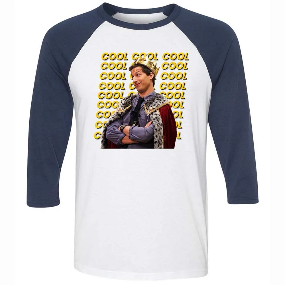 Unisex 3/4 Baseball Tee - YAECHPWD - White/Navy - 8