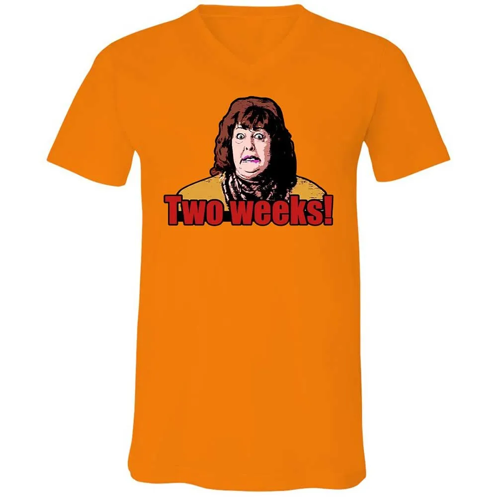 Unisex V-Neck T-Shirt - H9M9T2TE - Orange - 7