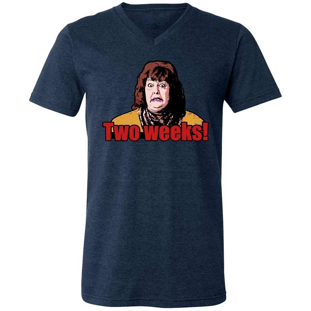 Unisex V-Neck T-Shirt - H9M9T2TE - Heather Navy - 13