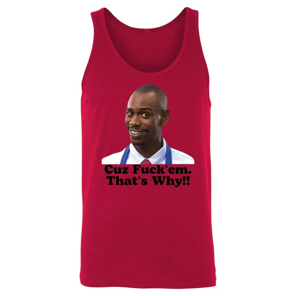 Unisex Jersey Tank - BJUU7P59 - Red - 3