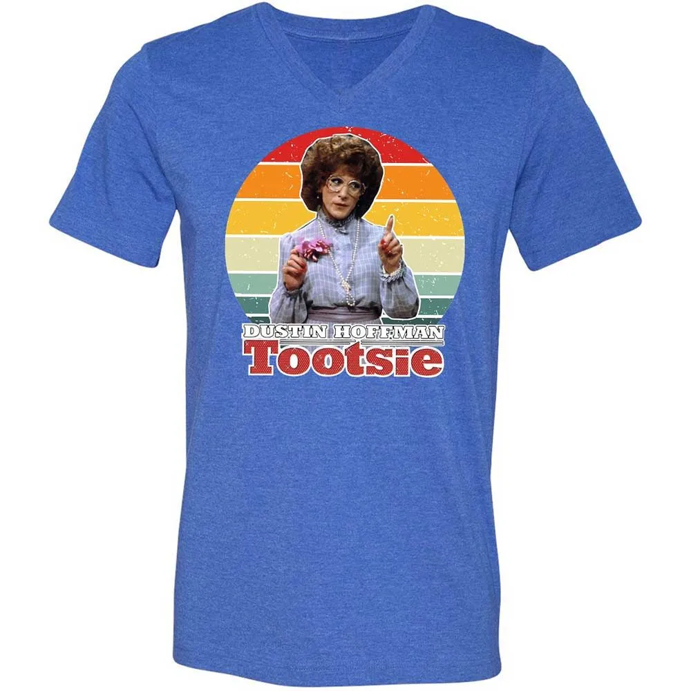 Unisex V-Neck T-Shirt - NCAGKSYR - Heather True Royal - 4