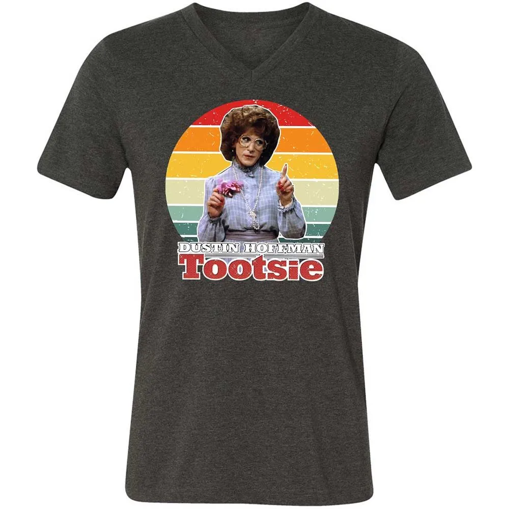 Unisex V-Neck T-Shirt - NCAGKSYR - Dark Grey Heather - 8