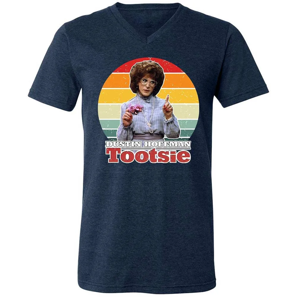 Unisex V-Neck T-Shirt - NCAGKSYR - Heather Navy - 13
