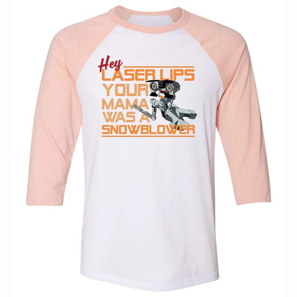 Your Mama was a Snowblower - White/Heather Peach - 5