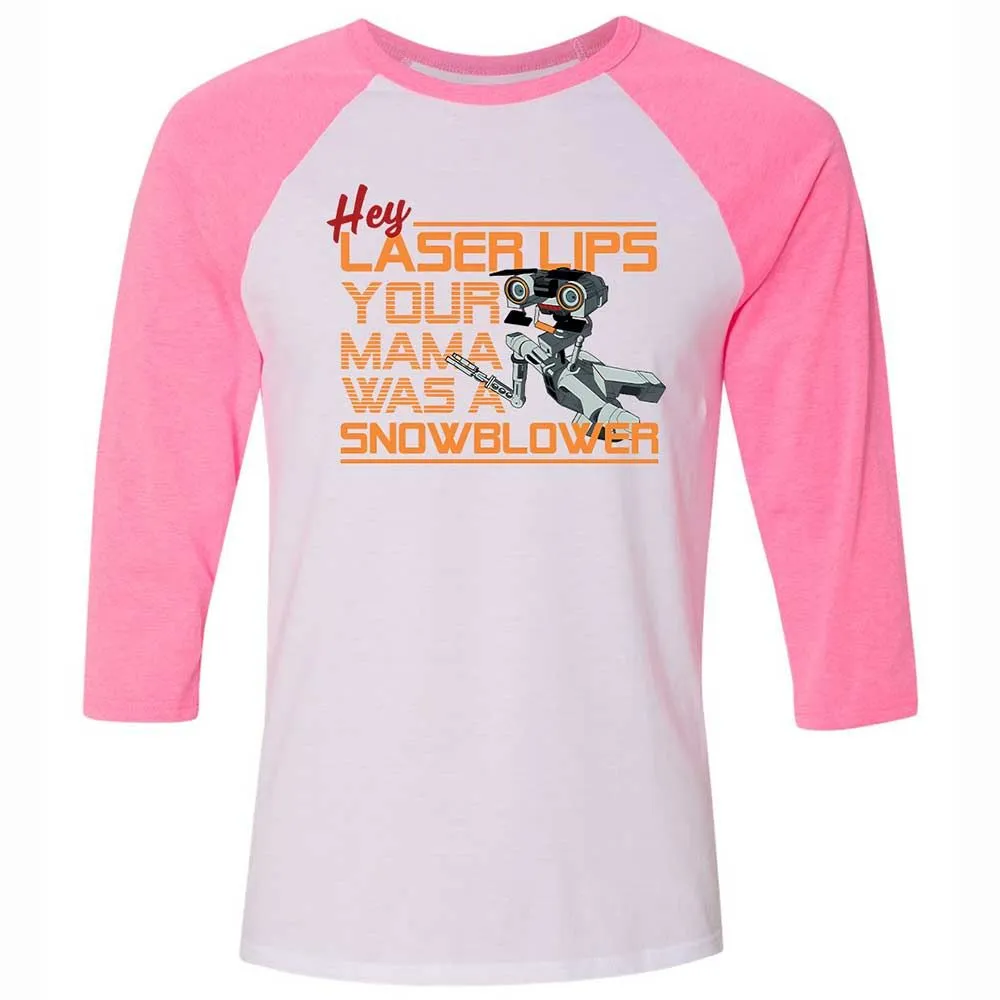 Your Mama was a Snowblower - White/Neon Pink - 12