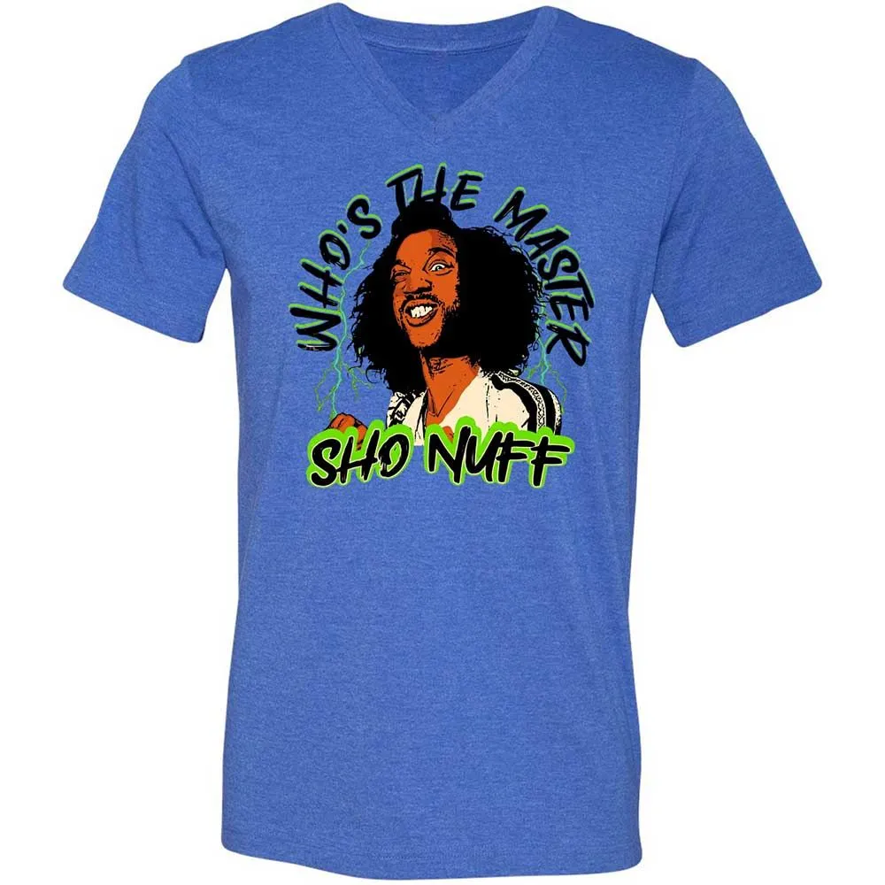 Unisex V-Neck T-Shirt - R6H8CX6T - Heather True Royal - 4