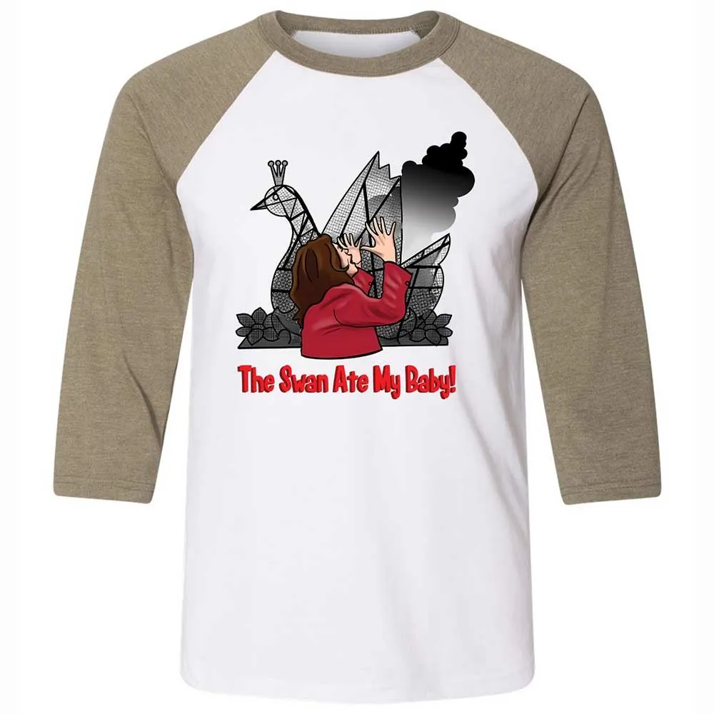 The Swan Ate My Baby - White/Heather Olive - 4