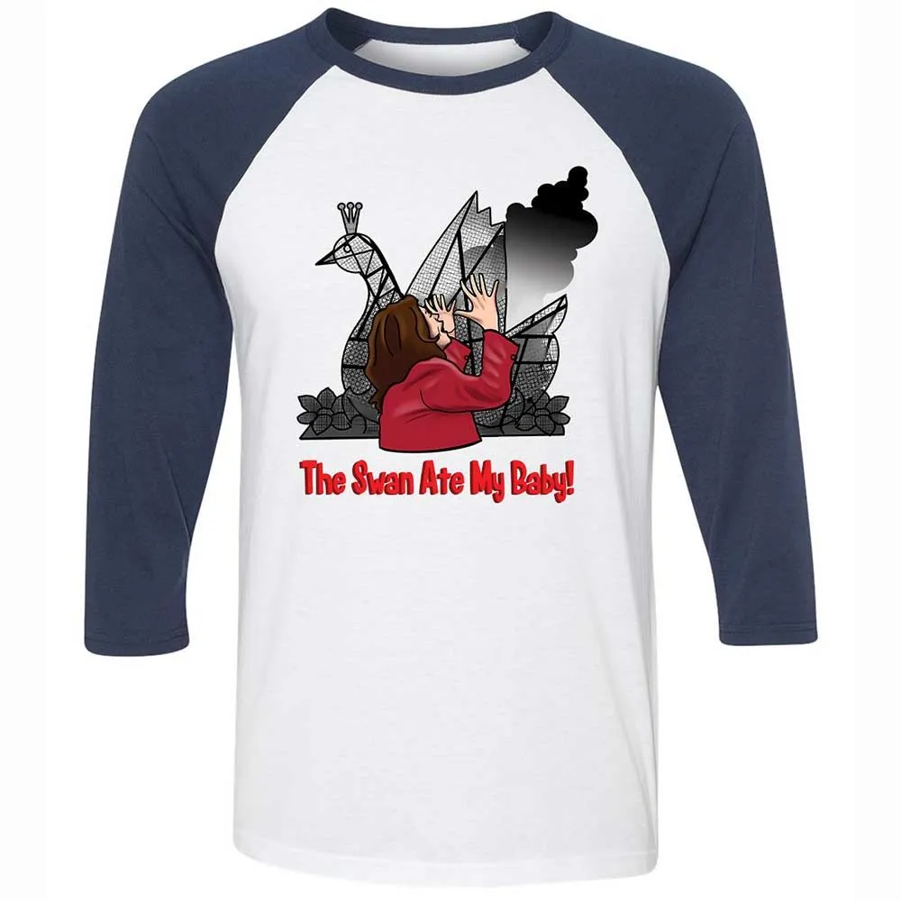 The Swan Ate My Baby - White/Navy - 8