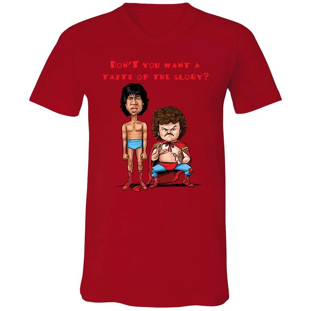 Unisex V-Neck T-Shirt - BRE1AJH3 - Red - 5