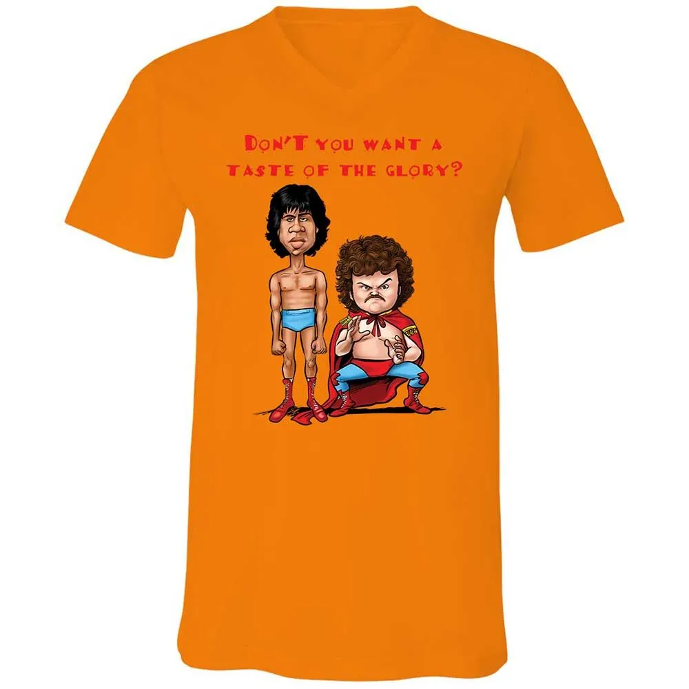 Unisex V-Neck T-Shirt - BRE1AJH3 - Orange - 7