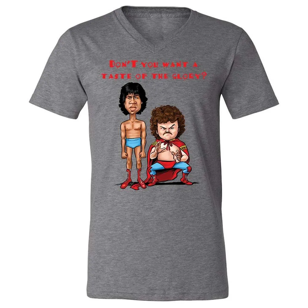 Unisex V-Neck T-Shirt - BRE1AJH3 - Deep Heather - 9