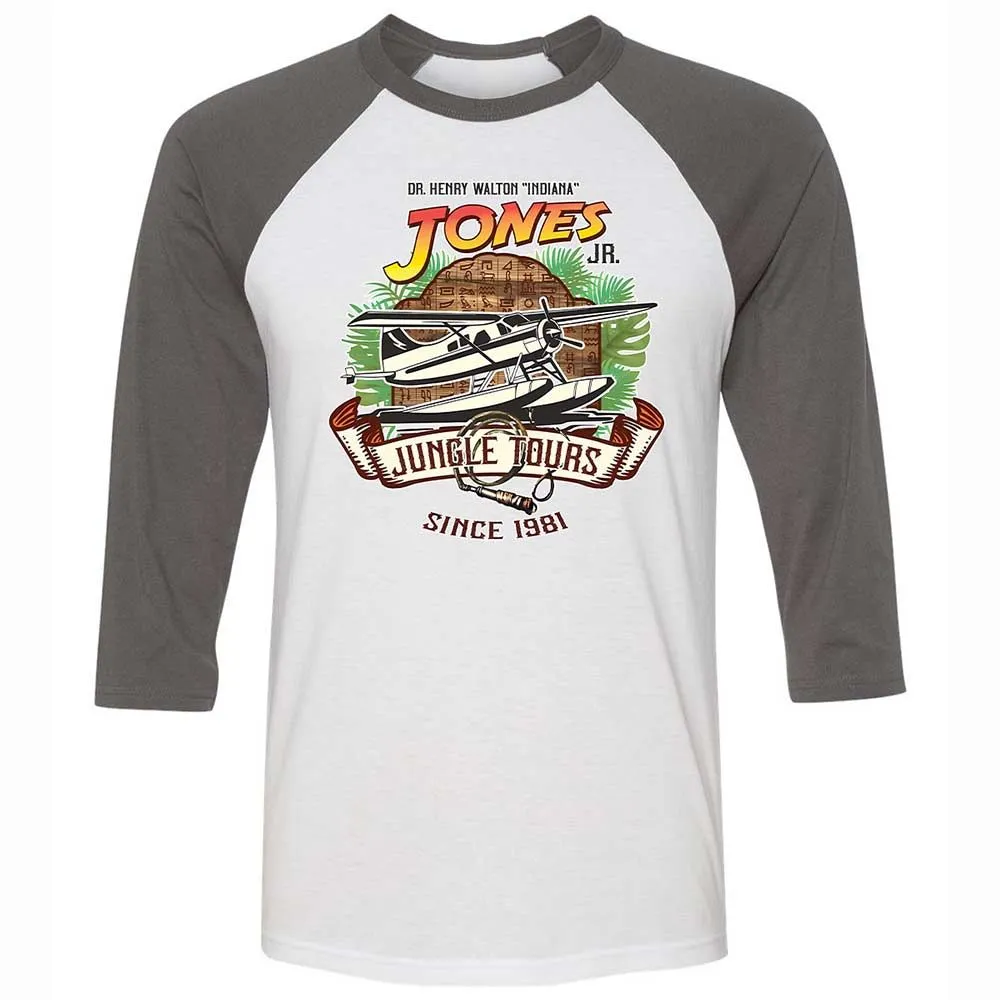 Unisex 3/4 Baseball Tee - NEDPVL71 - White/Asphalt - 2