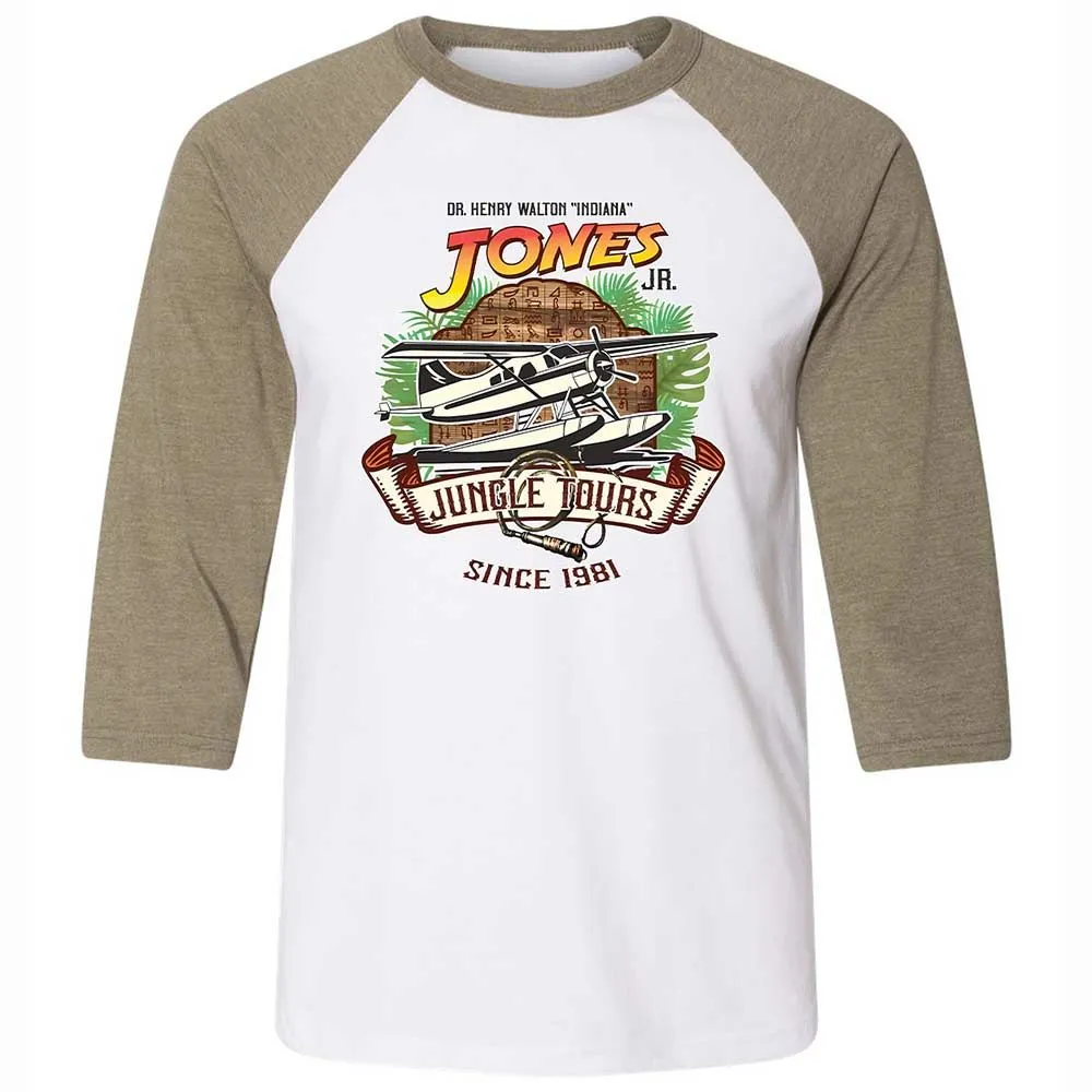 Unisex 3/4 Baseball Tee - NEDPVL71 - White/Heather Olive - 4
