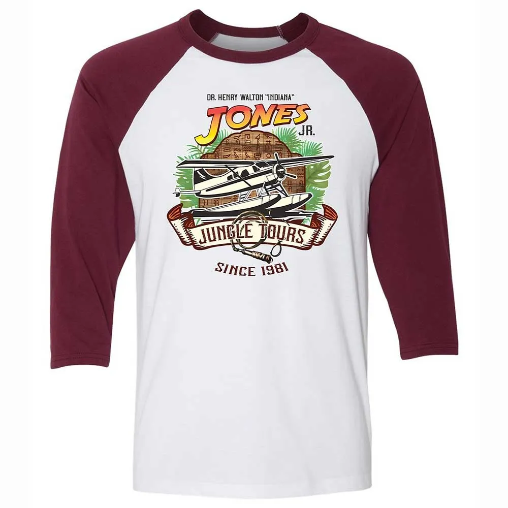 Unisex 3/4 Baseball Tee - NEDPVL71 - White/Maroon - 7