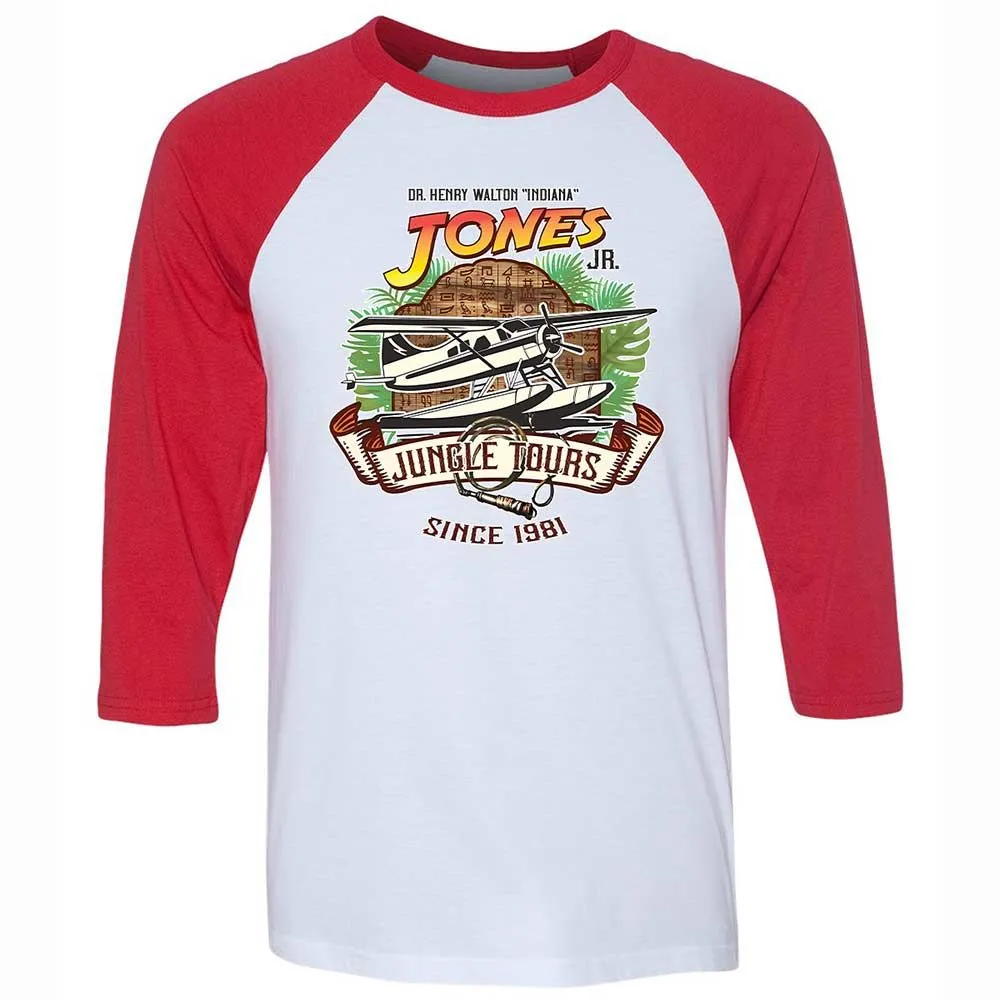 Unisex 3/4 Baseball Tee - NEDPVL71 - White/Red - 9