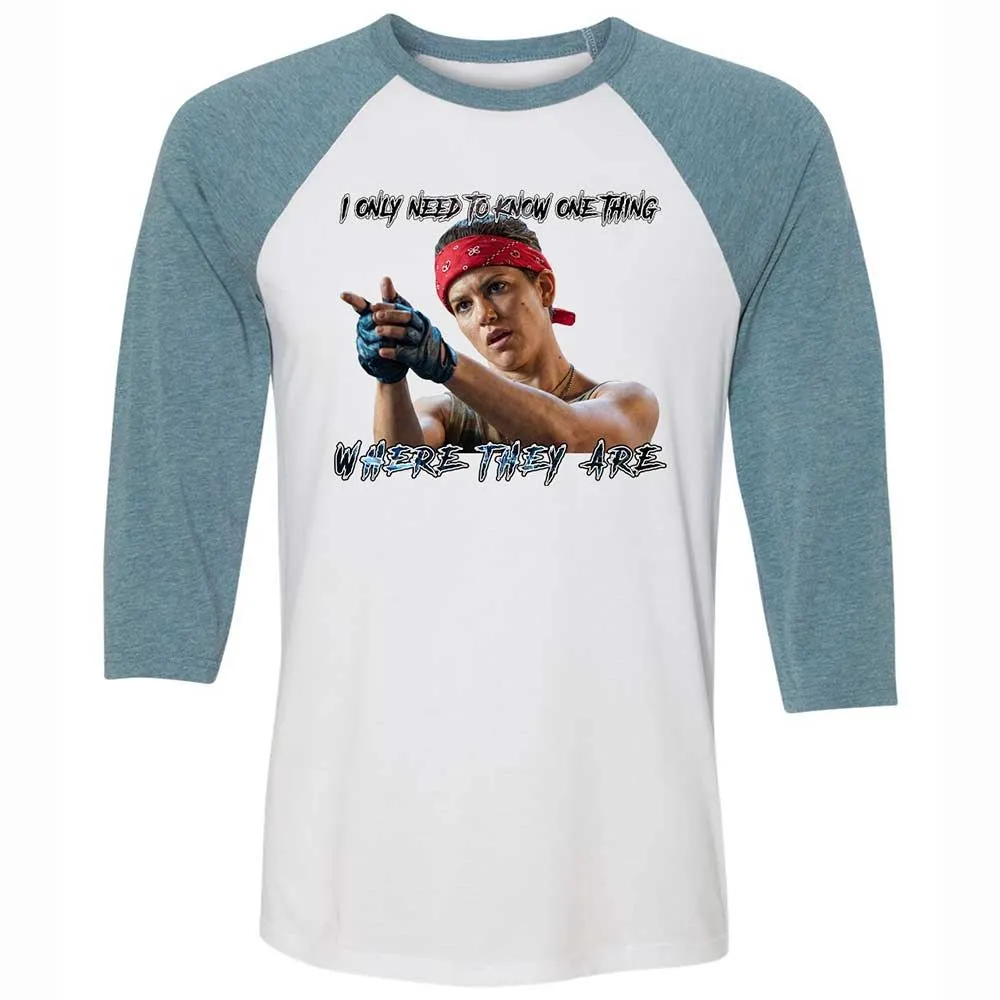 Unisex 3/4 Baseball Tee - G8NAAMDT - White/Denim - 3