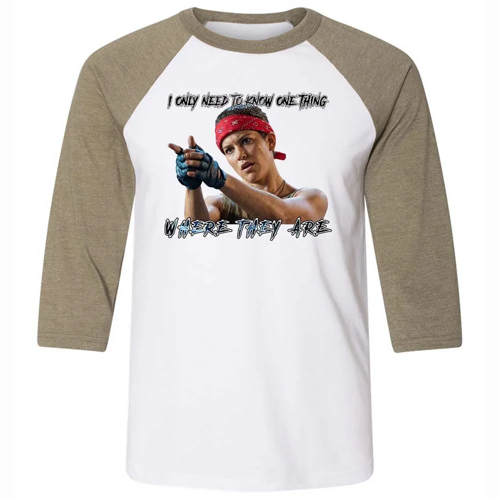 Unisex 3/4 Baseball Tee - G8NAAMDT - White/Heather Olive - 4