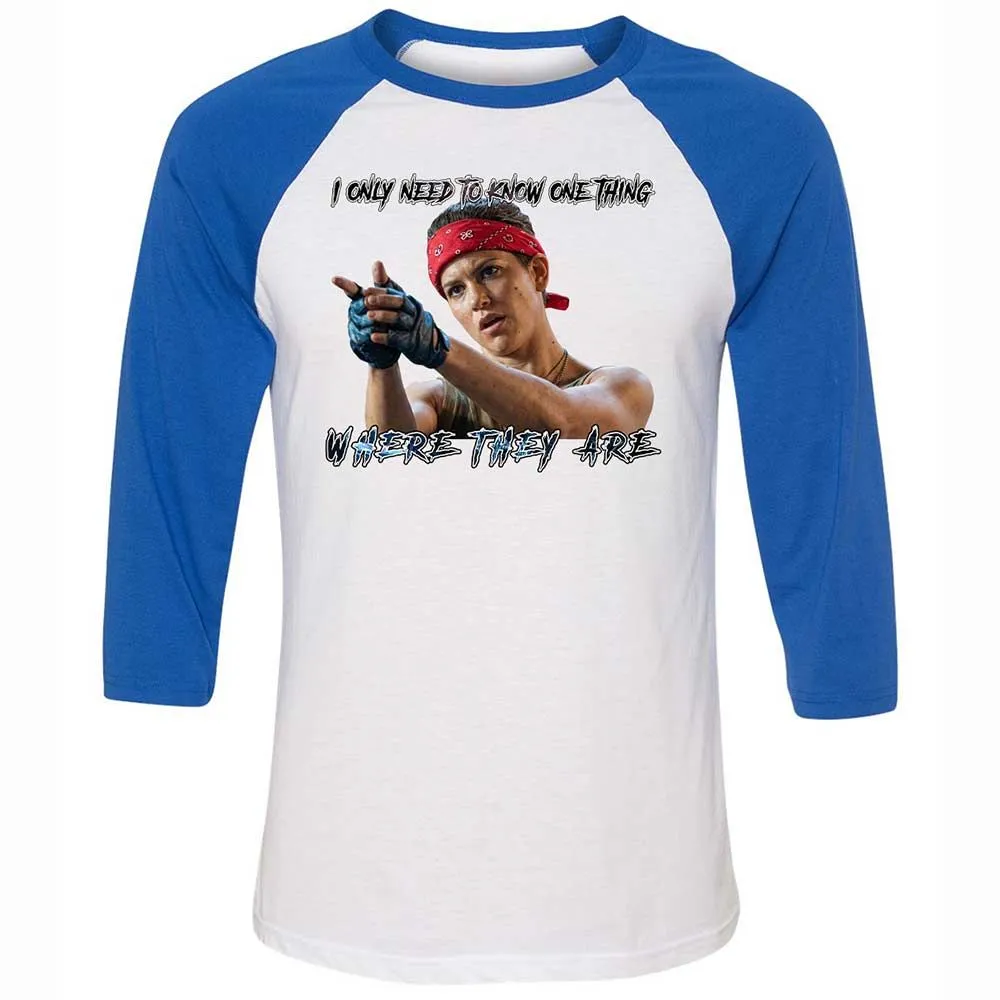 Unisex 3/4 Baseball Tee - G8NAAMDT - White/True Royal - 10