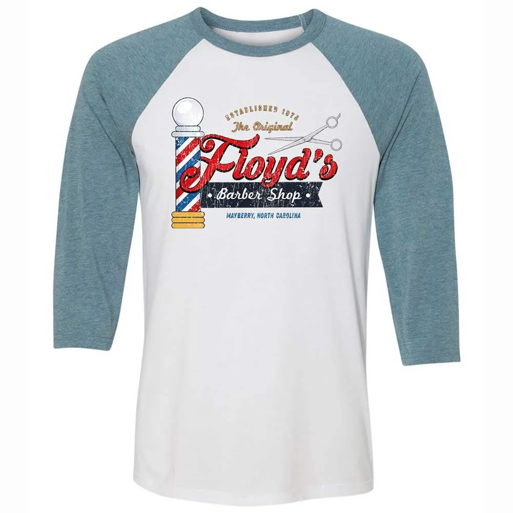 Unisex 3/4 Baseball Tee - WL653GY2 - White/Denim - 3