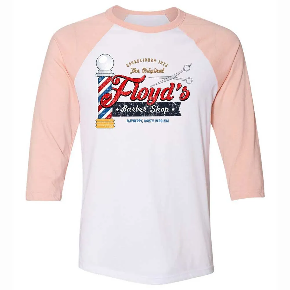 Unisex 3/4 Baseball Tee - WL653GY2 - White/Heather Peach - 5