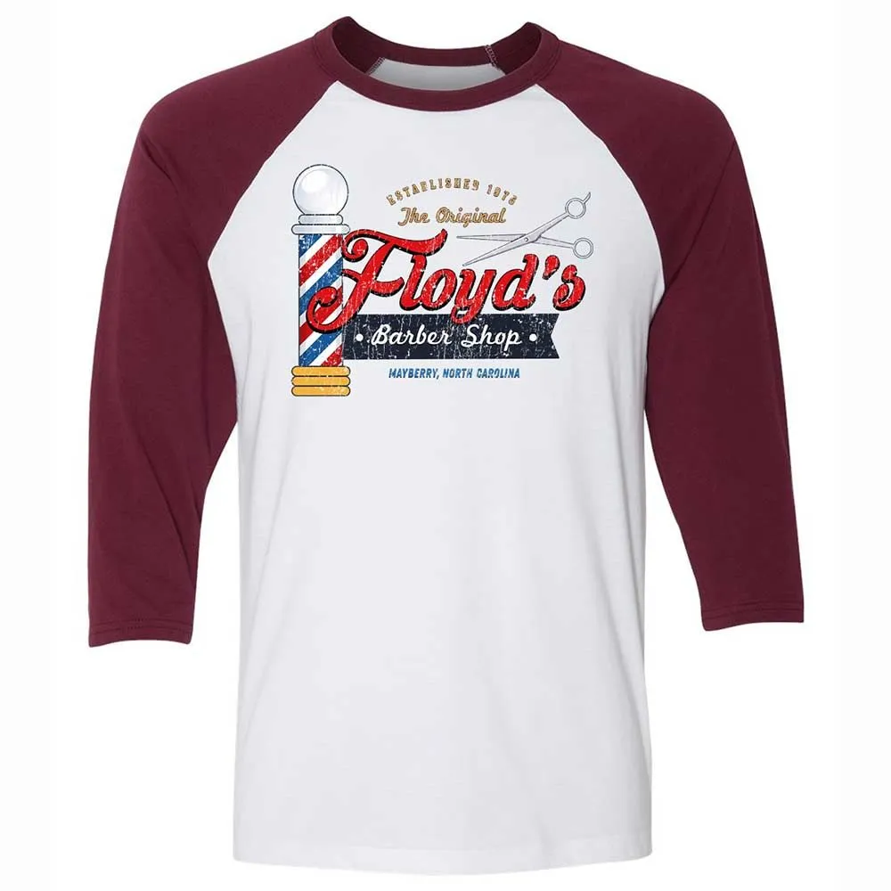 Unisex 3/4 Baseball Tee - WL653GY2 - White/Maroon - 7