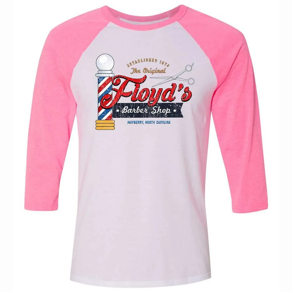 Unisex 3/4 Baseball Tee - WL653GY2 - White/Neon Pink - 12
