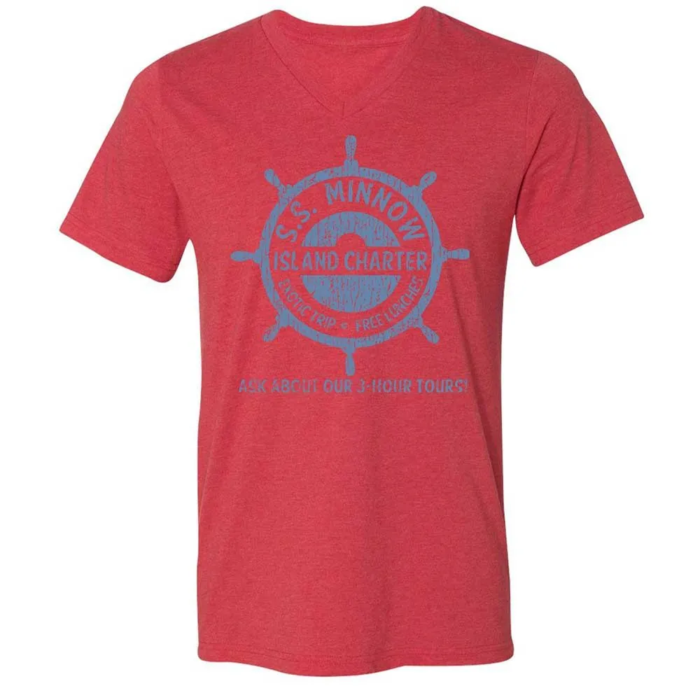 Unisex V-Neck T-Shirt - AH8PNLJ1 - Heather Red - 6