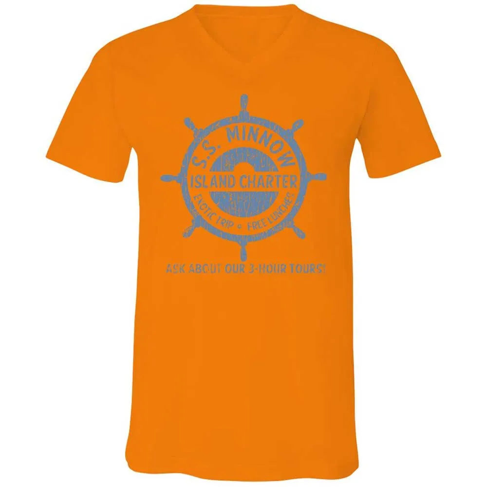 Unisex V-Neck T-Shirt - AH8PNLJ1 - Orange - 7