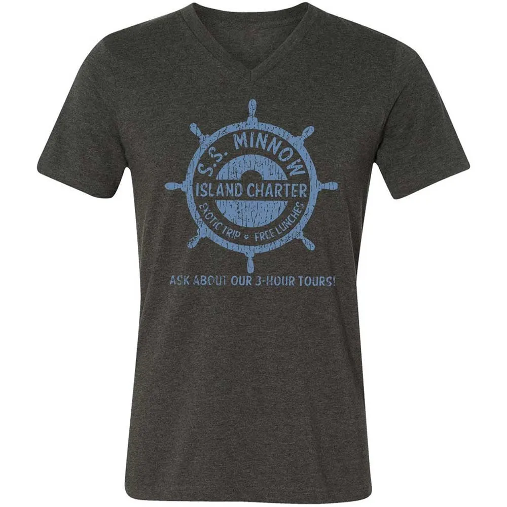 Unisex V-Neck T-Shirt - AH8PNLJ1 - Dark Grey Heather - 8