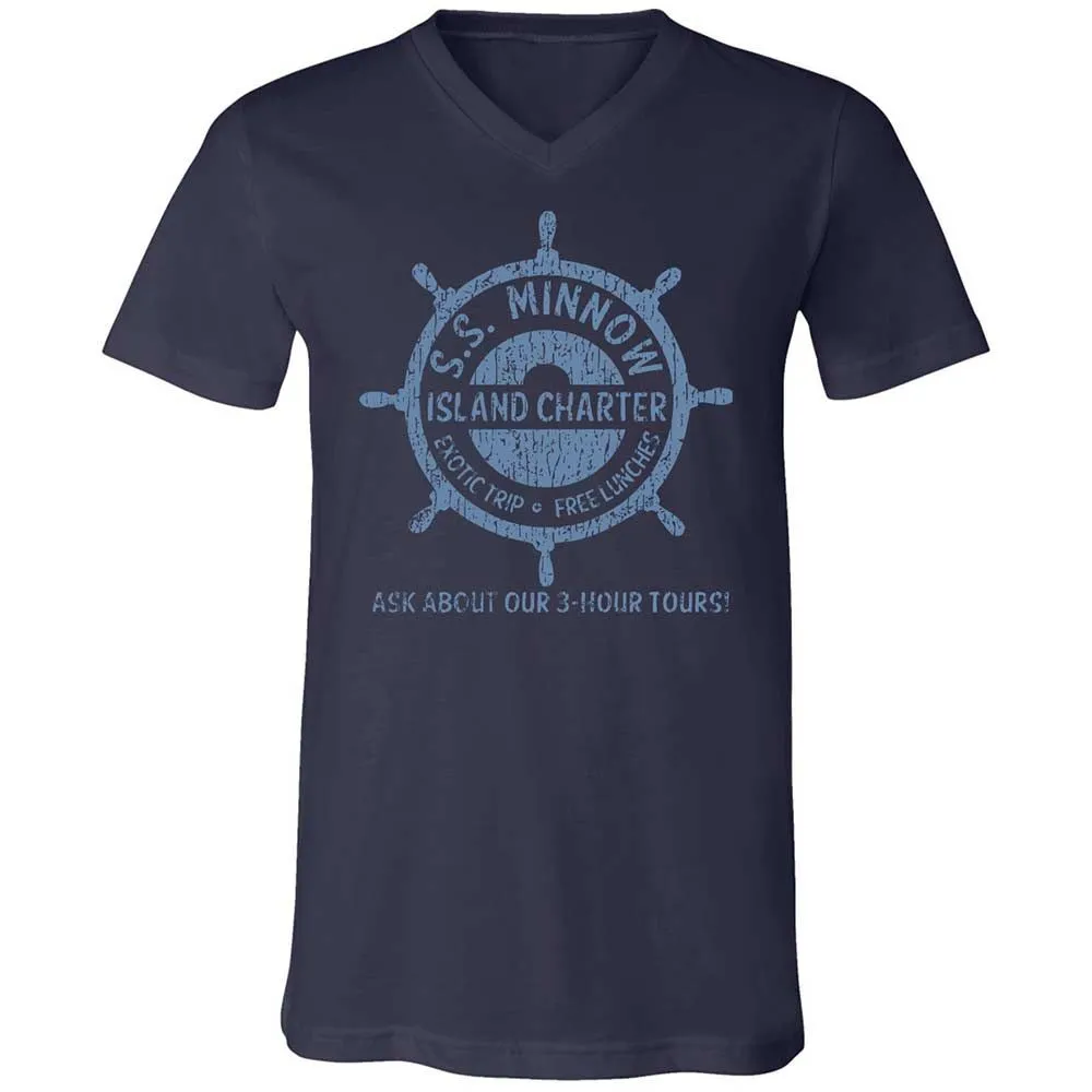 Unisex V-Neck T-Shirt - AH8PNLJ1 - Navy - 12
