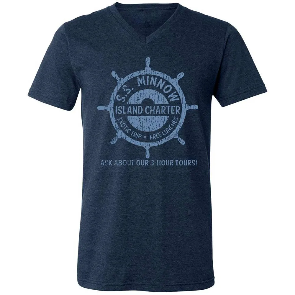 Unisex V-Neck T-Shirt - AH8PNLJ1 - Heather Navy - 13
