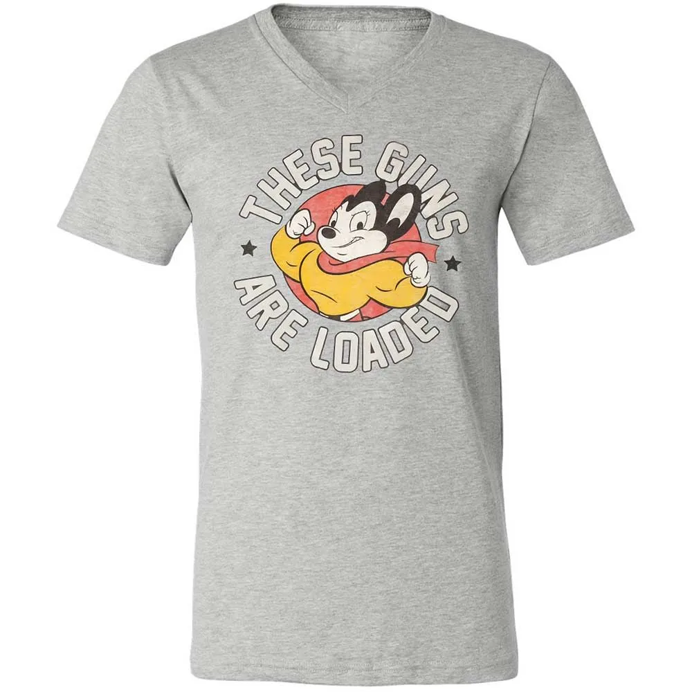 Unisex V-Neck T-Shirt - 5M86JP9M - Athletic Heather - 2