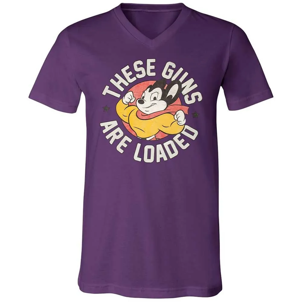 Unisex V-Neck T-Shirt - 5M86JP9M - Team Purple - 10