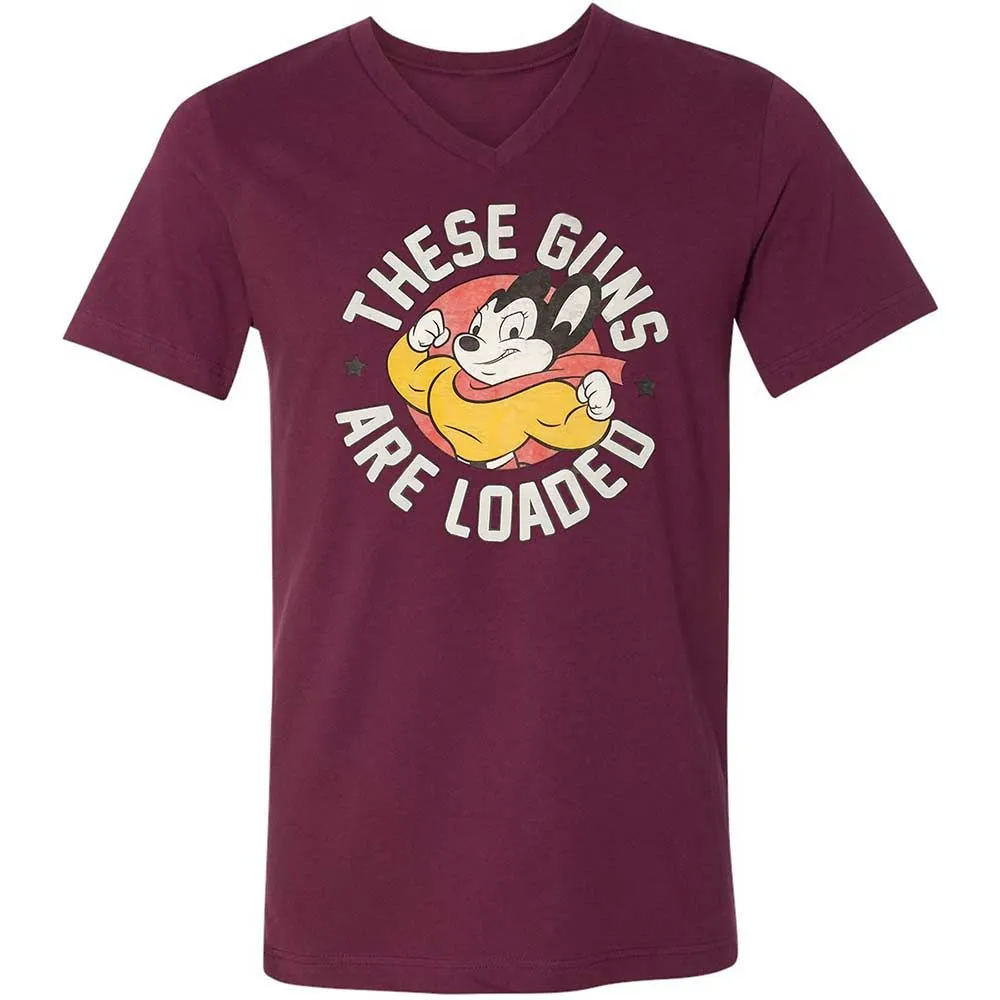 Unisex V-Neck T-Shirt - 5M86JP9M - Maroon - 14